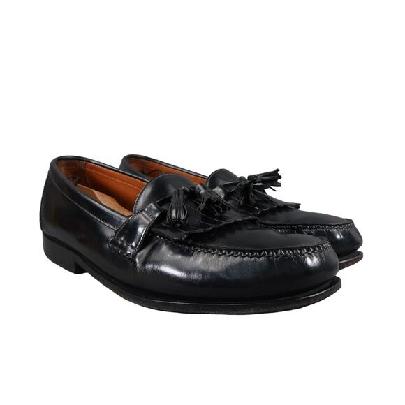 Rockport Shoes Mens 13 Loafer Tassel Fringe Moccasin Leather Black Classic Style - Picture 1 of 15
